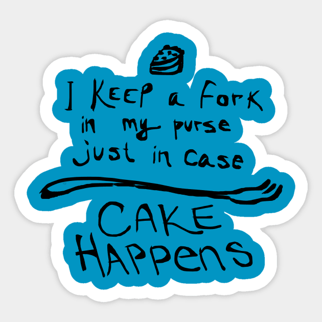 Cake Happens Sticker by SeascapeArtist